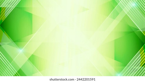 Fondo abstracto verde con diseño de vector de formas brillantes en eps 10