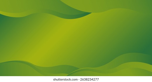 Green abstract background. Smooth curve shape graphic. Elegant clean soft texture. Modern design. eps 10