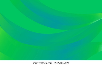 Green abstract background with smooth lines. Vector illustration for your design.