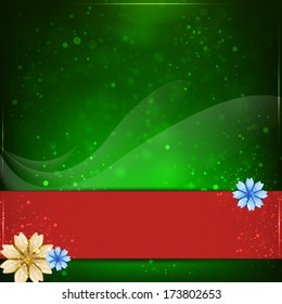 Green abstract background. Spring Wallpaper. Space for text. (EPS 10 Vector)