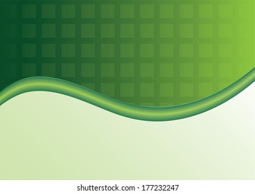 Green abstract background with square elements