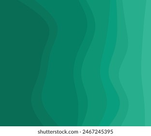 Fondo Abstractas Verde Ilustración De Ondas Apiladas