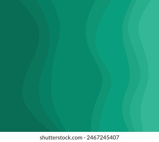 Fondo Abstractas Verde Ilustración De Ondas Apiladas