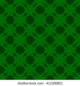 Green abstract background, striped textured geometric seamless pattern