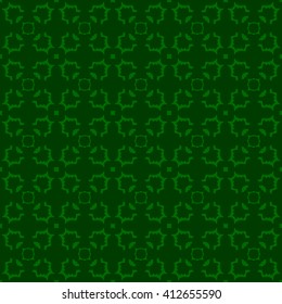 Green abstract background, striped textured geometric seamless pattern