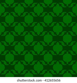 Green abstract background, striped textured geometric seamless pattern