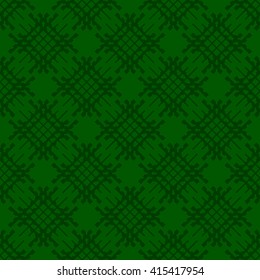 Green abstract background, striped textured geometric seamless pattern