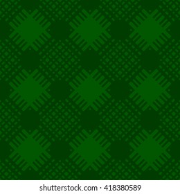 Green abstract background, striped textured geometric seamless pattern