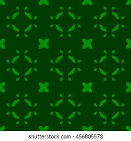Green abstract background, striped textured geometric seamless pattern