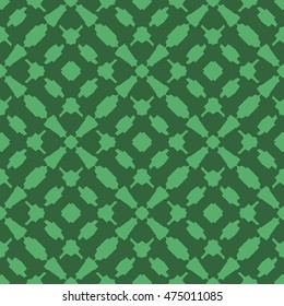 Green abstract background, striped textured geometric seamless pattern