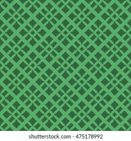 Green abstract background, striped textured geometric seamless pattern