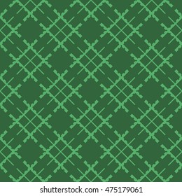 Green abstract background, striped textured geometric seamless pattern