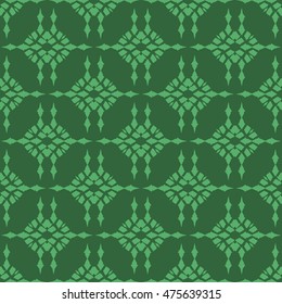 Green abstract background, striped textured geometric seamless pattern