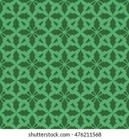 Green abstract background, striped textured geometric seamless pattern