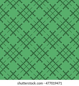Green abstract background, striped textured geometric seamless pattern