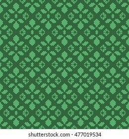 Green abstract background, striped textured geometric seamless pattern