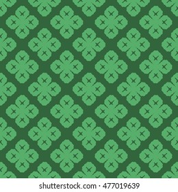 Green abstract background, striped textured geometric seamless pattern