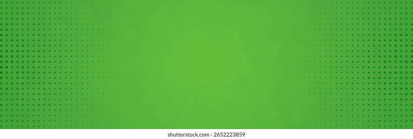 Green abstract background. Technology texture with digital pixels and smooth gradient. Modern geometric design. Futuristic template for tech or data theme. Vector Illustration.