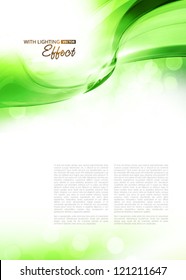 Green abstract background. Vector