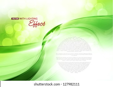 Green abstract background. Vector