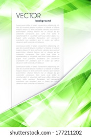 Green abstract background. Vector