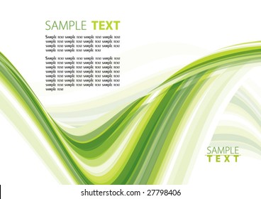 Green abstract background. Vector