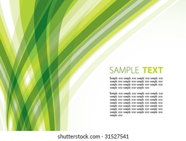 Green abstract background. Vector