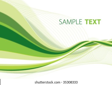 Green abstract background. Vector