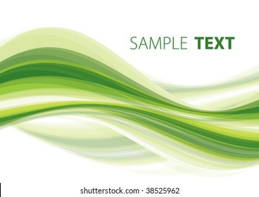 Green abstract background. Vector