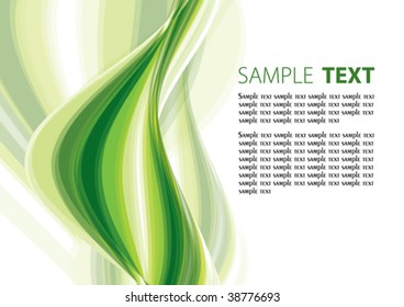 Green abstract background. Vector