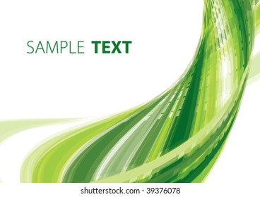 Green abstract background. Vector