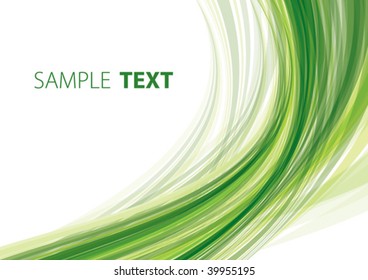Green abstract background. Vector
