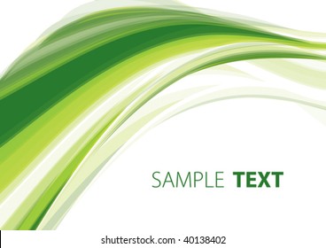 Green abstract background. Vector