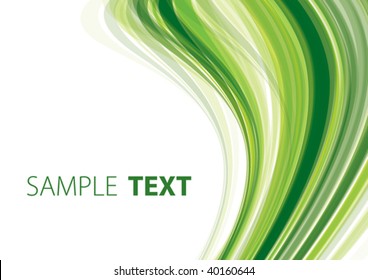 Green abstract background. Vector