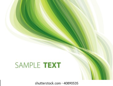 Green abstract background. Vector