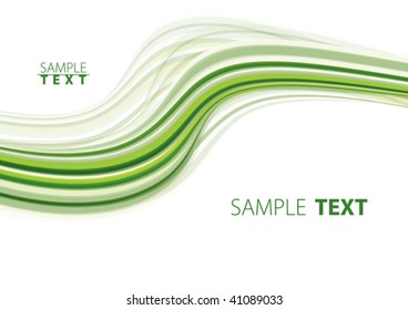 Green abstract background. Vector