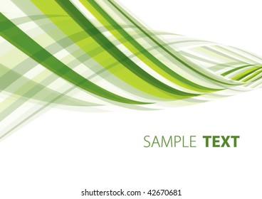 Green abstract background. Vector