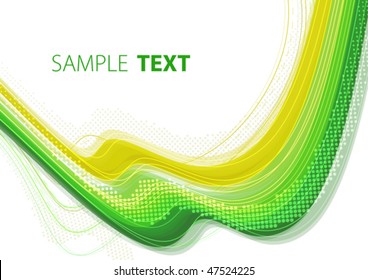 Green abstract background. Vector