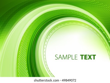 Green abstract background. Vector