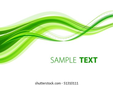 Green abstract background. Vector