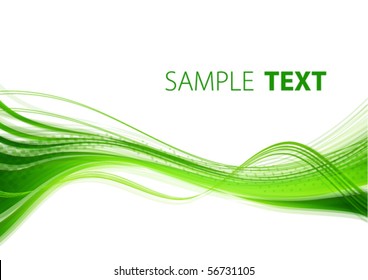 Green abstract background. Vector