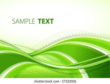 Green abstract background. Vector