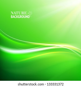 Green abstract background. Vector illustration, contains transparencies, gradients and effects.