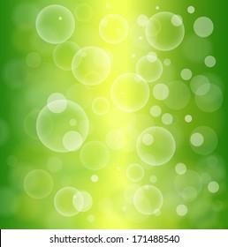 Green abstract background, vector illustration.