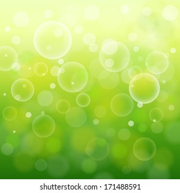 Green abstract background, vector illustration.