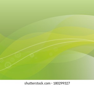 Green abstract background, vector illustration