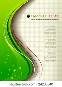 green abstract background - vector illustration