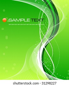 green abstract background - vector illustration