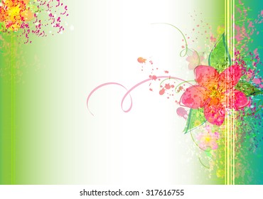 Green abstract background vector illustration, cover template layout, business flyer