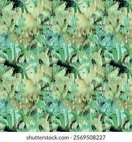 Green Abstract Background. Watercolor seamless pattern.